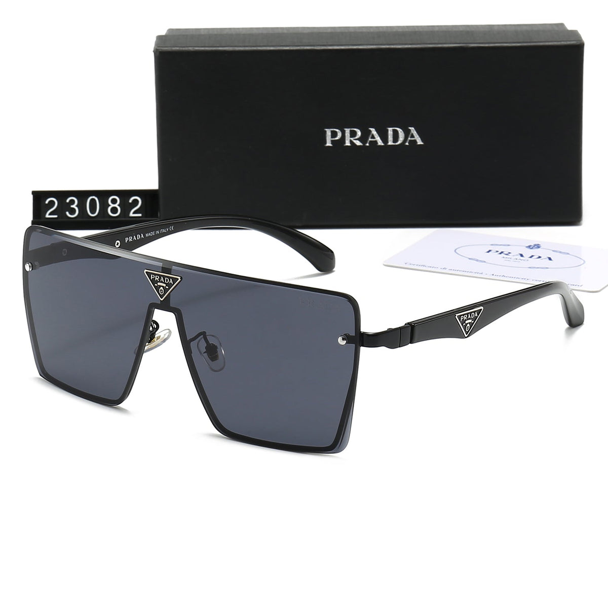 Prada Aviator Triangle Logo Square Polarized Sunglasses for Unisex – product image 2