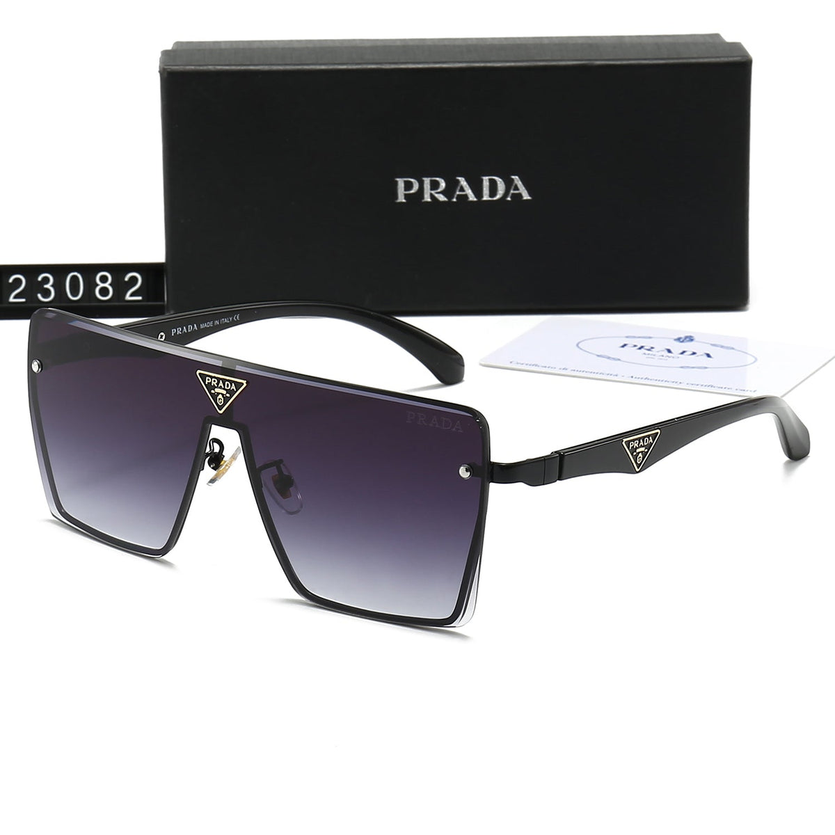 Prada Aviator Triangle Logo Square Polarized Sunglasses for Unisex – product image 6