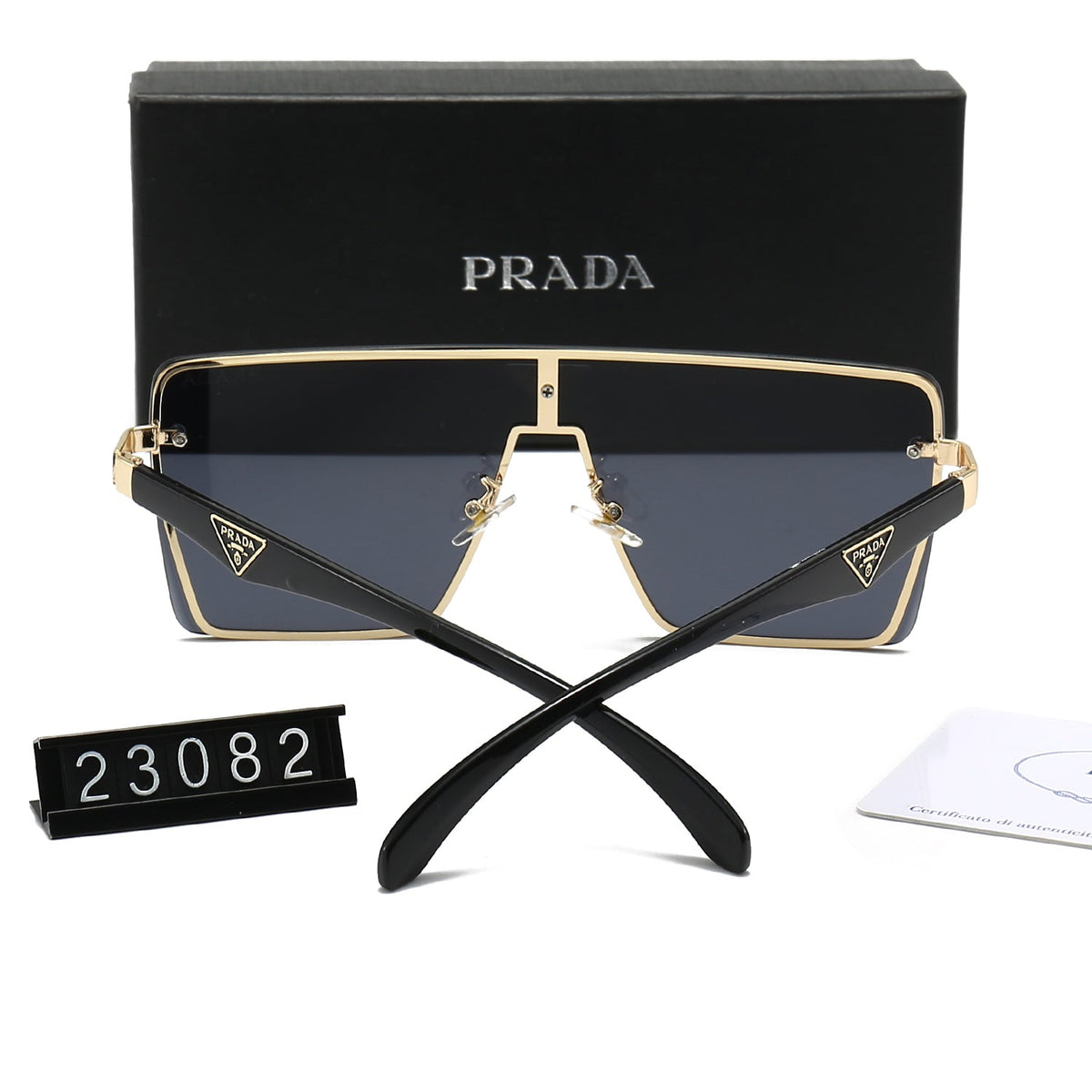 Prada Aviator Triangle Logo Square Polarized Sunglasses for Unisex – product image 15