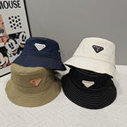 Prada bucket hat in black, navy, white and khaki — product view 3