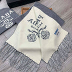 Prada Cashmere Monogram Jacquard Tassel Scarf Hat Set for Women – product image 15