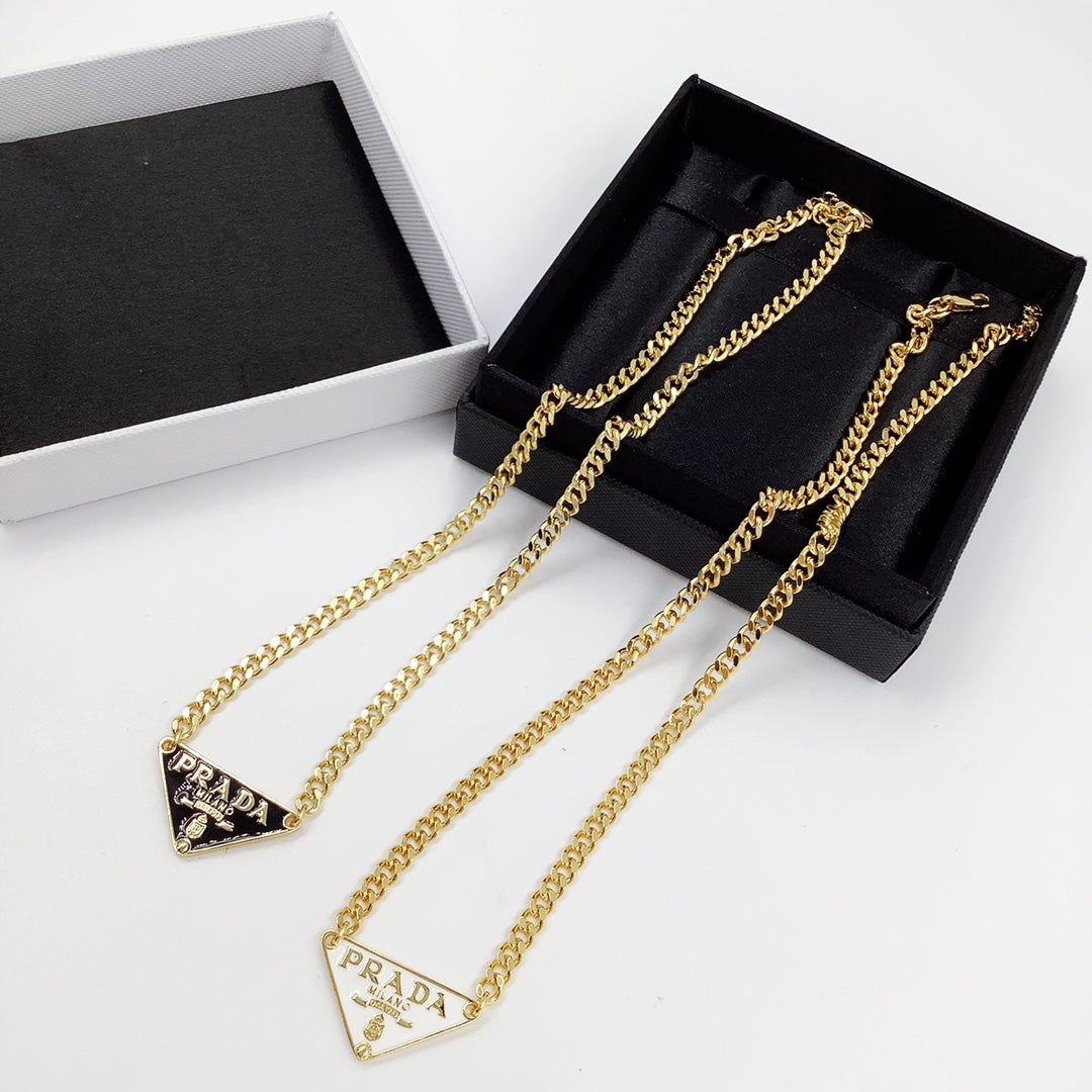Prada Inverted Triangle Necklace – Luxury Designer Jewelry – product image 4