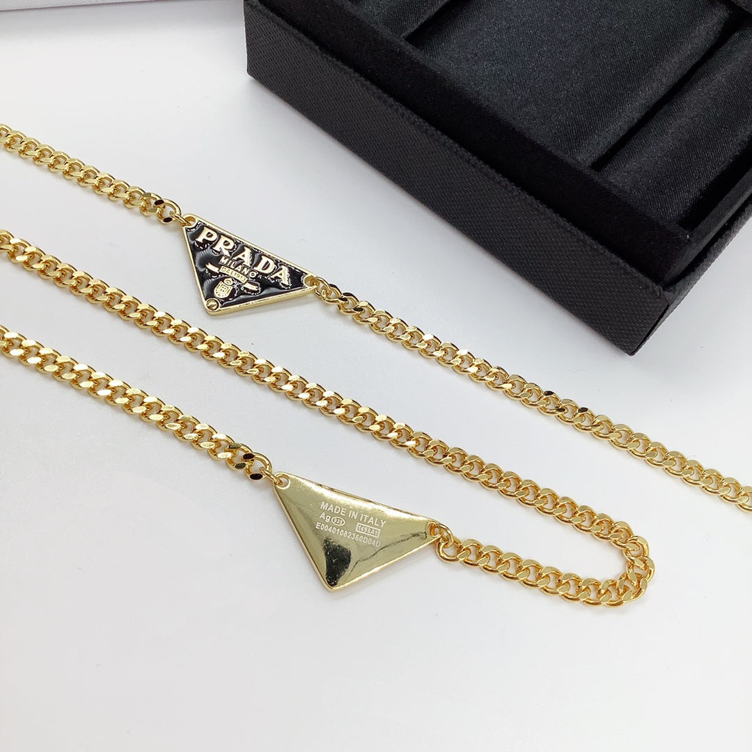 Prada Inverted Triangle Necklace – Luxury Designer Jewelry – product image 5