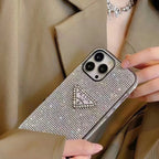 Crystal Prada iPhone 18 Pro Max Case – Luxury Rhinestone Prada Phone Case Pink