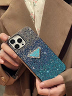 Crystal Prada iPhone 18 Pro Max Case – Luxury Rhinestone Prada Phone Case Clear