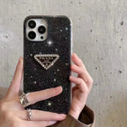 Crystal Prada iPhone 18 Pro Max Case – Luxury Rhinestone Prada Phone Case Clear