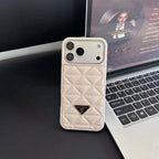 Prada iPhone 18 Pro / iPhone 17 Pro Case – Luxury Designer Leather Case Black