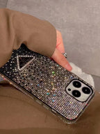 Crystal Prada iPhone 18 Pro Max Case – Luxury Rhinestone Prada Phone Case Clear
