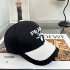 Prada Milano baseball cap in black and white — high-resolution view 1