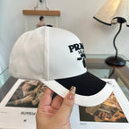 Prada Milano baseball cap in black and white — high-resolution view 8