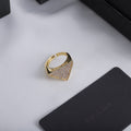 Prada Statement Crystal Triangle Open Ring – Luxury Designer Jewelry – product image 2