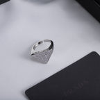 Prada Statement Crystal Triangle Open Ring – Luxury Designer Jewelry – product image 3