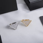 Prada Statement Crystal Triangle Open Ring – Luxury Designer Jewelry – product image 6