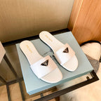 Prada Triangle Logo Flat Slippers – slippers product image 1