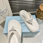 Prada Triangle Logo Rubber Flip Flops – slippers product image 12