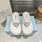 Prada Triangle Logo Rubber Flip Flops – slippers product image 2