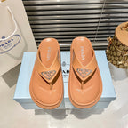 Prada Triangle Logo Rubber Flip Flops – slippers product image 3