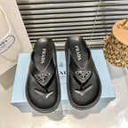 Prada Triangle Logo Rubber Flip Flops – slippers product image 4