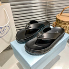Prada Triangle Logo Rubber Flip Flops – slippers product image 9