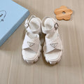 Prada Triangle Logo Thick Sole Cross Sandals – sandals product image 3