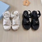Prada Triangle Logo Thick Sole Cross Sandals – sandals product image 5