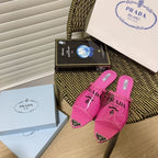 Prada Triangle Logo Transparent Flat Slippers – slippers product image 4