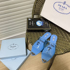 Prada Triangle Logo Transparent Flat Slippers – slippers product image 5