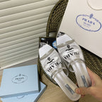 Prada Triangle Logo Transparent Flat Slippers – slippers product image 9