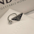 Prada Triangle Symbol Crystal Open Ring – Luxury Designer Jewelry – product image 3