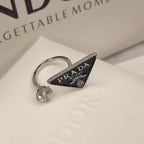 Prada Triangle Symbol Crystal Open Ring – Luxury Designer Jewelry – product image 3
