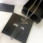 Prada Triangle Tassel Necklace – Luxury Designer Jewelry – product image 1