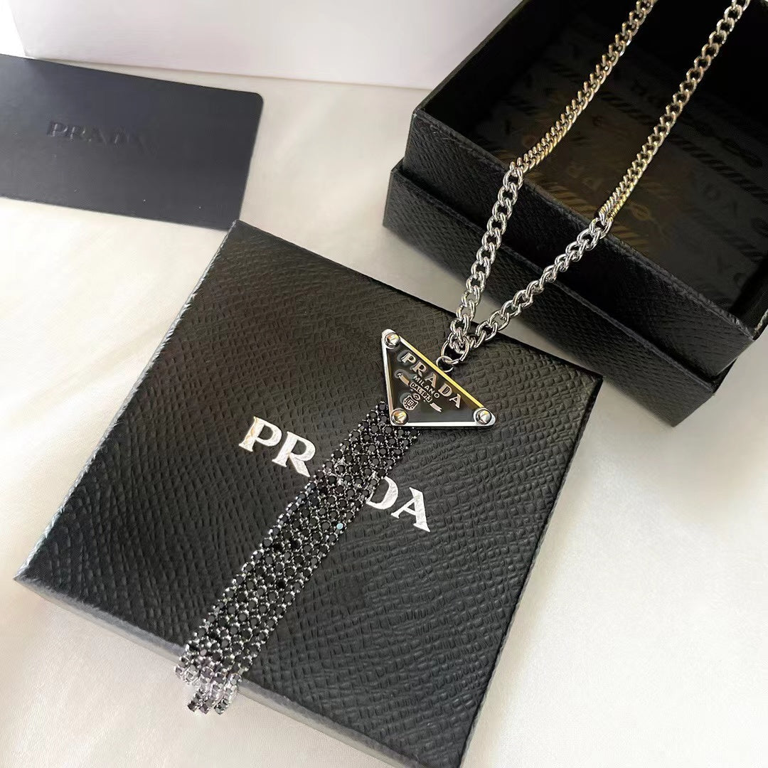 Prada Triangle Tassel Necklace – Luxury Designer Jewelry – product image 1