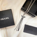 Prada Triangle Tassel Necklace – Luxury Designer Jewelry – product image 2