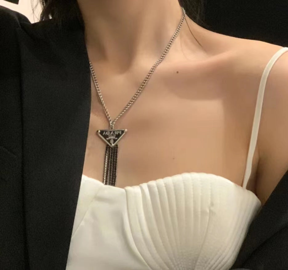 Prada Triangle Tassel Necklace – Luxury Designer Jewelry – product image 3