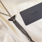 Prada Triangle Tassel Necklace – Luxury Designer Jewelry – product image 5