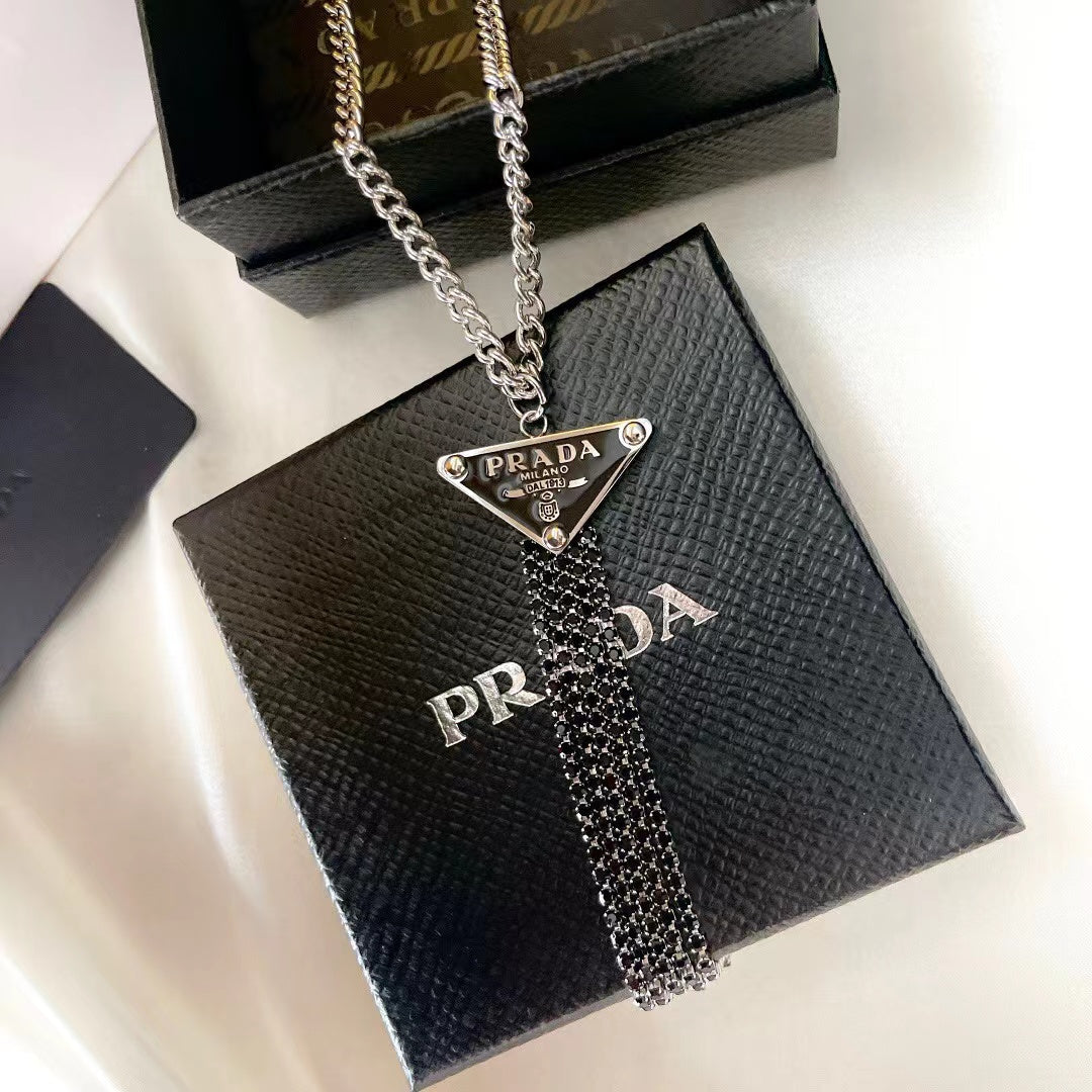 Prada Triangle Tassel Necklace – Luxury Designer Jewelry – product image 6