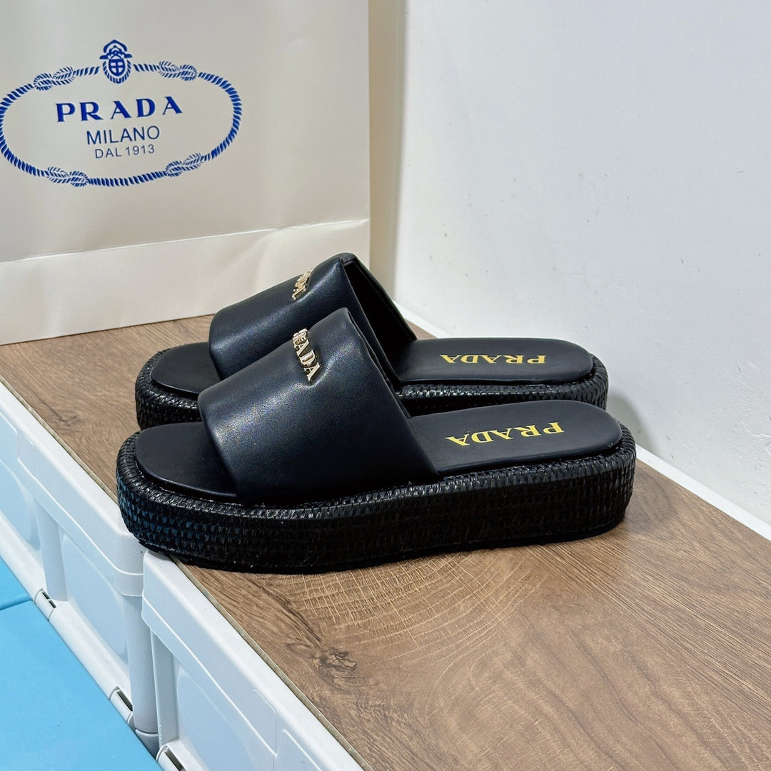 Prada Woven Bottom Platform Sandals – sandals product image 9