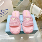 Prada Woven Triangle Logo Slippers – slippers product image 15