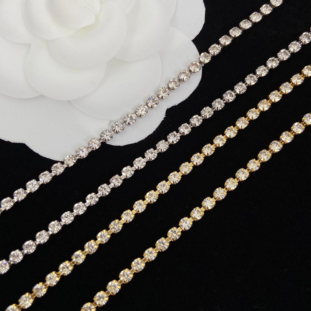Saint Laurent Crystal Crystal Long Pendant Necklace – Luxury Designer Jewelry – product image 10