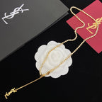 Saint Laurent Crystal Crystal Long Pendant Necklace – Luxury Designer Jewelry – product image 11