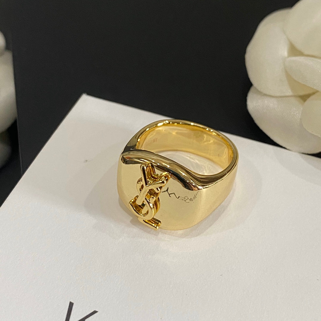 Saint Laurent Elegant Letter Logo Closure Ring – Luxury Designer Jewelry – product image 3