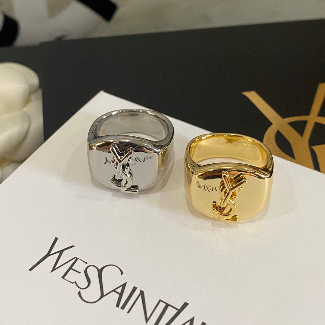 Saint Laurent Elegant Letter Logo Closure Ring – Luxury Designer Jewelry – product image 5