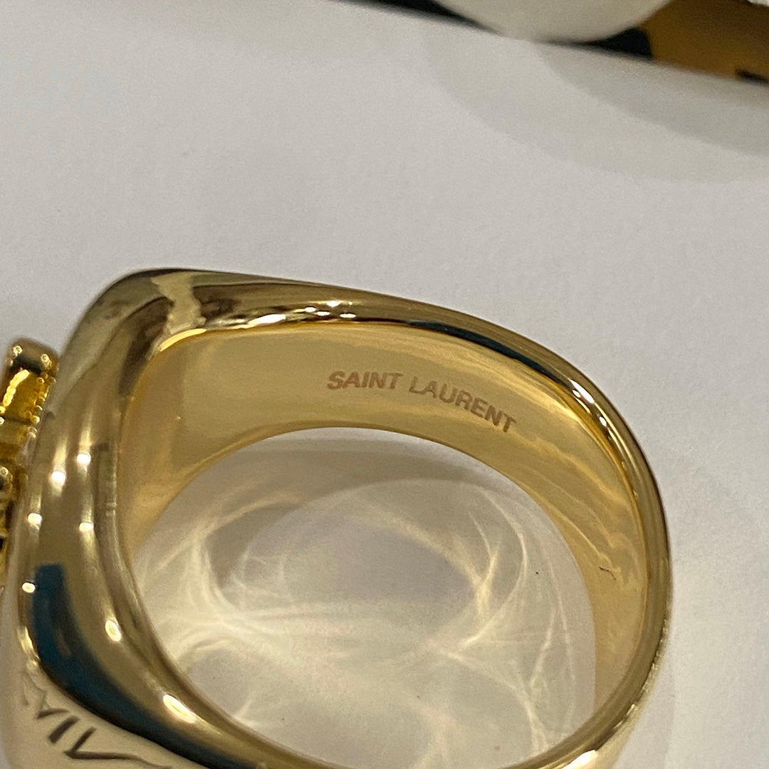 Saint Laurent Elegant Letter Logo Closure Ring – Luxury Designer Jewelry – product image 10