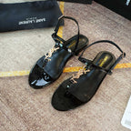 Saint Laurent Logo-embellished leather slingback sandals – sandals product image 11