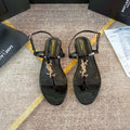 Saint Laurent Logo-embellished leather slingback sandals – sandals product image 4