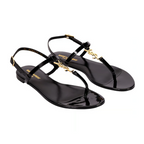 Saint Laurent Logo-embellished leather slingback sandals – sandals product image 7