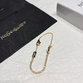 Saint Laurent Rhinestone Logo Bracelet – Luxury Jewelry – product image 2