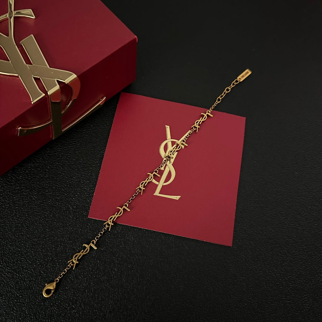Saint Laurent Simple Letter Bracelet – Luxury Jewelry – product image 6