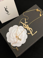 Saint Laurent Y Adjustable Brass Necklace – Luxury Designer Jewelry – product image 4