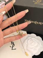 Saint Laurent Y Adjustable Brass Necklace – Luxury Designer Jewelry – product image 5